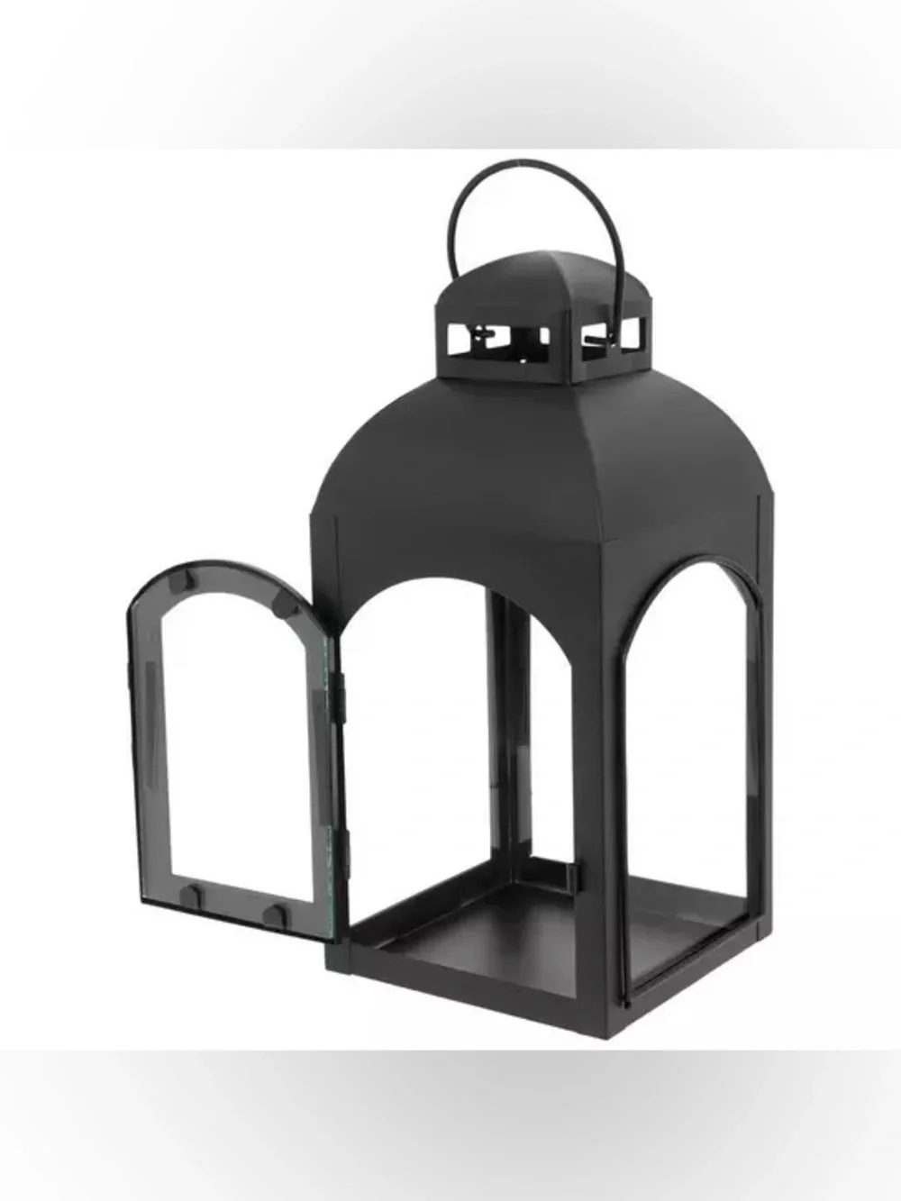 Black Arch Metal Lantern